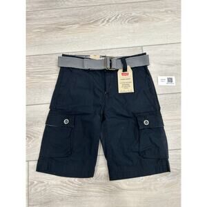 Levi’s Boys Black Cargo Shorts with Belt Size 7 Regular